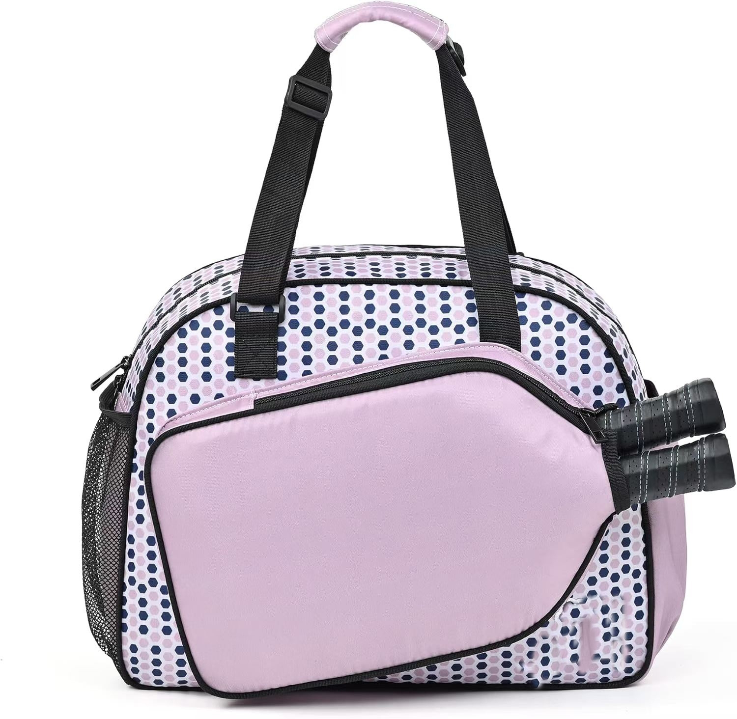 1 Multi-color multi-functional sports bag with novel style, equipped with racket holder and side bag