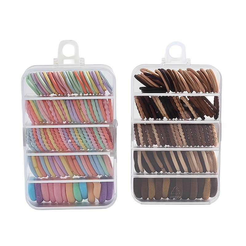 2盒 头带发饰套装，女式橡皮筋头带，发带系发小橡皮筋毛巾圈发饰，理想的礼物选择