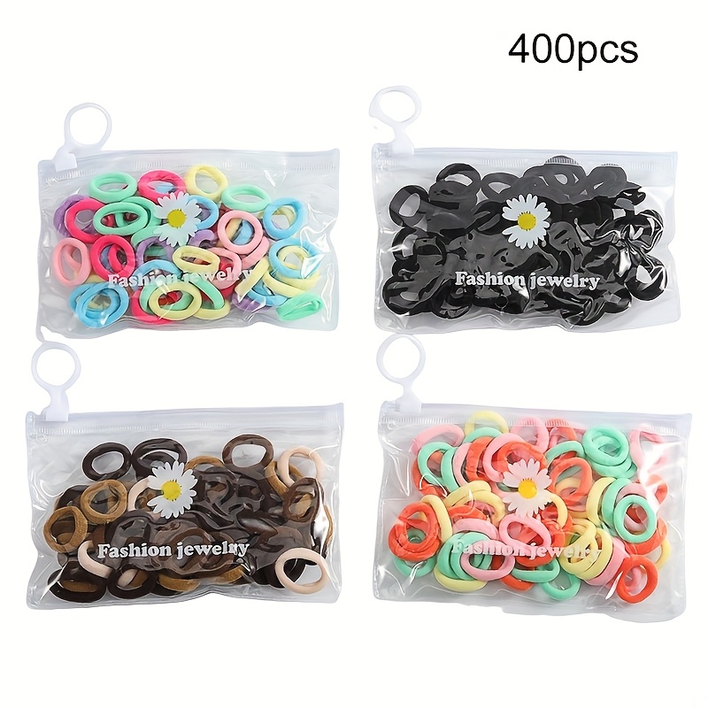 400pcs 甜美多功能毛巾圈、发带、多功能头饰、女士造型发饰，时尚简约发绳发饰，送给她的礼物