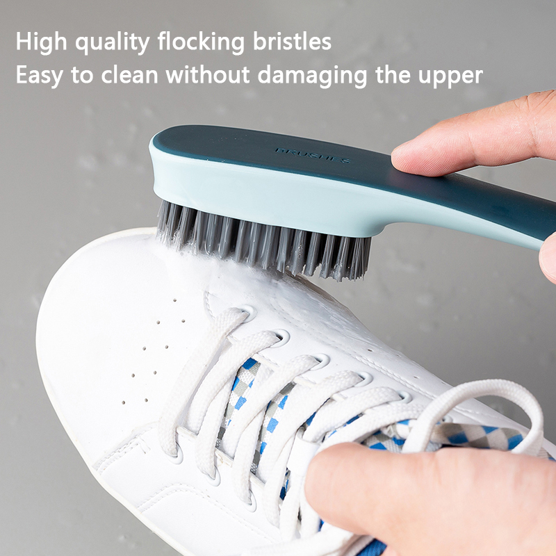 Two plastic shoe brushes and washing brushes-household cleaning tools-shoe brush cleaning brush for removing stains, household cleaning washing brush and shoe brush, household cleaning bathroom brush for easy grip