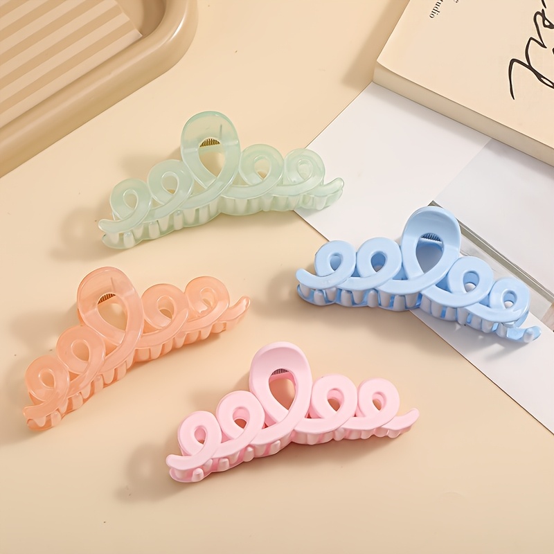 4/5pcs 优雅中型哑光发夹-尚防滑设计，强力抓力，防滑，适合半高发型和马尾辫，适合日常使用和休闲聚会