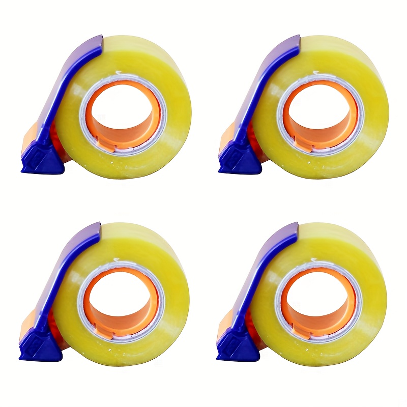 4 卷胶带配有4个胶卷器、强力透明胶带和耐用的包装胶带。适用于办公室、家庭、学校、经销商以及礼品包装。其具有出色的粘附性和可靠的密封性。