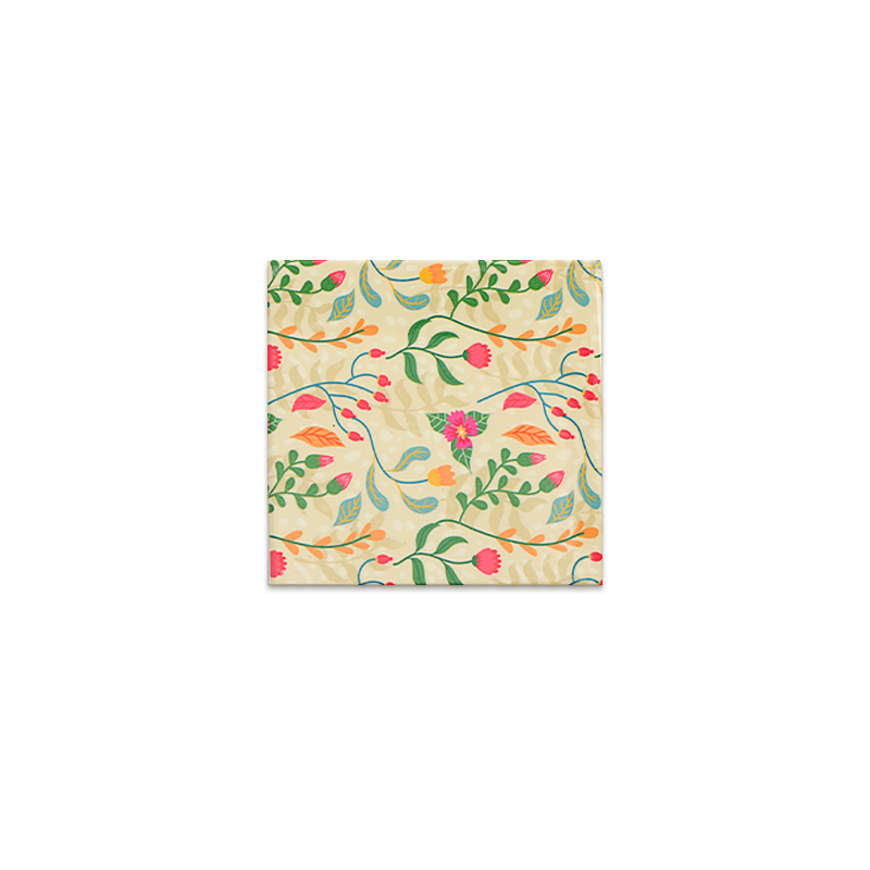 Retro floral Wooden Coaster-heat-proof and non-slip, suitable for home, office and party decorative tablecloth.