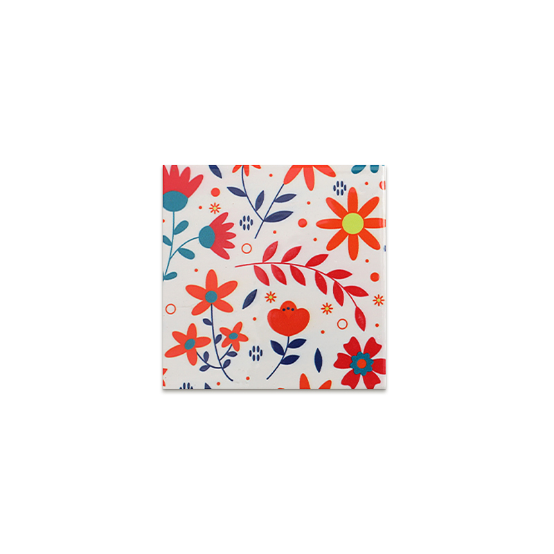 复古花卉图案木质杯垫 - 防热且防滑，适用于家庭、办公室和聚会中的装饰桌布。