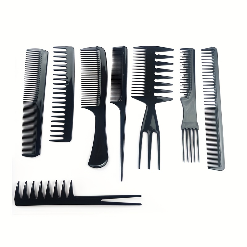 8 Professional Fishbone hair comb-suitable for all hair quality (unisex) heat-resistant modeling and hair dyeing pick, unwrapping and dyeing tools for long/short/Roll/thick hair-black hair comb suitable for salons and families