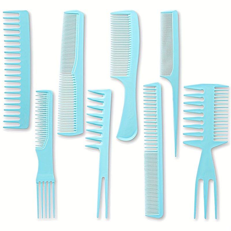 8 Professional Fishbone hair comb-suitable for all hair quality (unisex) heat-resistant modeling and hair dyeing pick, unwrapping and dyeing tools for long/short/Roll/thick hair-black hair comb suitable for salons and families