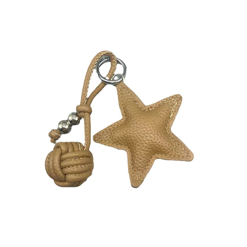 Star knot key chain personalized dual-element design simple advanced package hanging/key dual-use niche all-match accessories gift-giving best choice