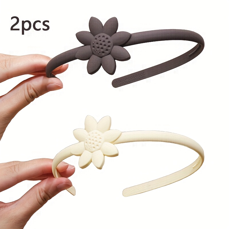 2PCs set fresh and sweet flower butterfly headdress hair accessories headband-simple multi-functional women's and girls' hair accessories, suitable for face washing, makeup, outdoor travel wear