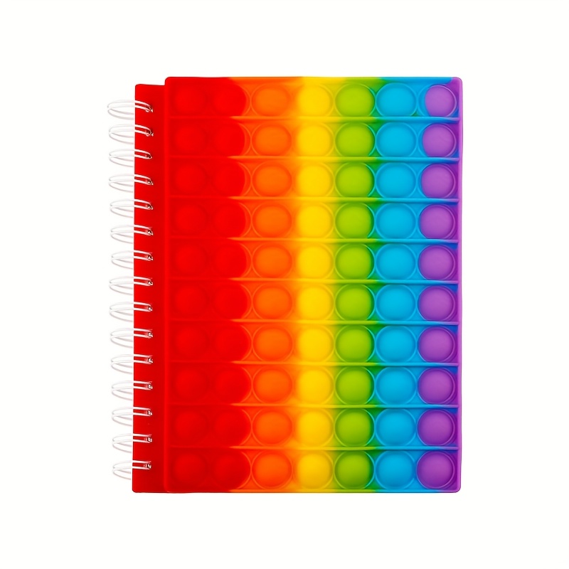 A rainbow bubble decompression notebook is suitable for holiday gifts, office learning scenes, creative decompression design, practical writing function, giving new ideas to relatives and friends, self-use decompression and high efficiency