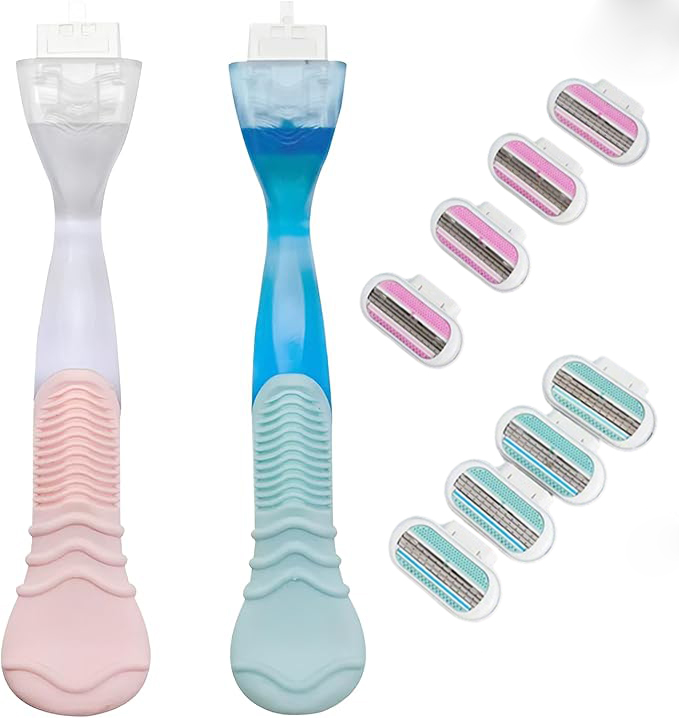 2 for a set of Home portable hair removal knife combination suitable for home hair removal care, business trip scenarios multi-knife head configuration comfortable grip easy hair removal, farewell to hair embarrassment