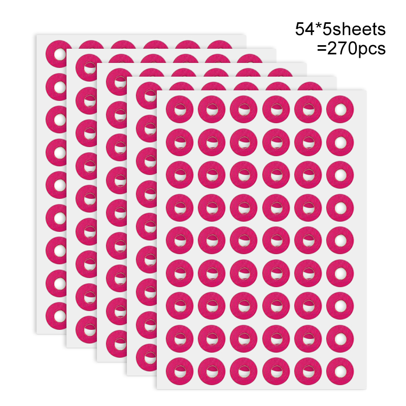 270pcs多功能环形彩色贴纸 适用于儿童手工  节日布置  物品标识 荧光多色 + 环形设计 一贴提升场景趣味性与分类效率