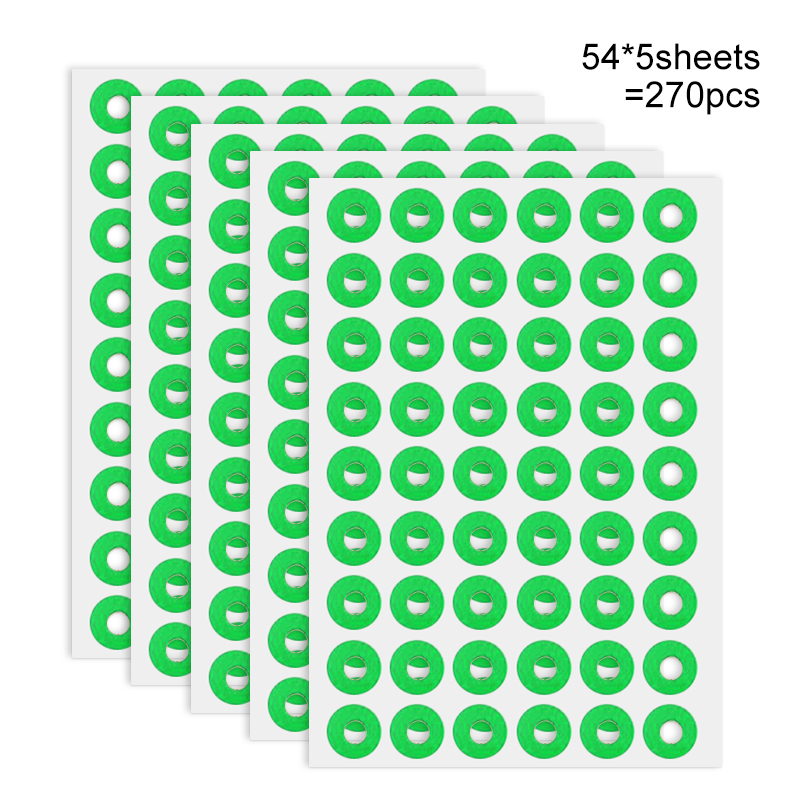 270pcs多功能环形彩色贴纸 适用于儿童手工  节日布置  物品标识 荧光多色 + 环形设计 一贴提升场景趣味性与分类效率