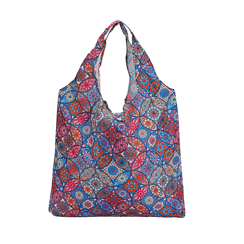 A multi-style ethnic style printing foldable shopping bag environmentally friendly portable foldable mini easy-to-store shopping/travel/market multi-scene adaptation face and practical practice green life