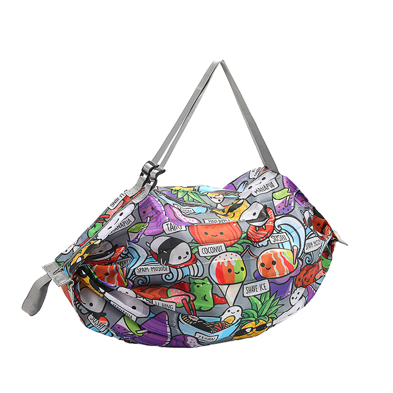 1件大容量可折叠购物袋 日常买菜、囤货刚需 折叠后小巧不占地 超大容量承重强 购物收纳高效兼顾”