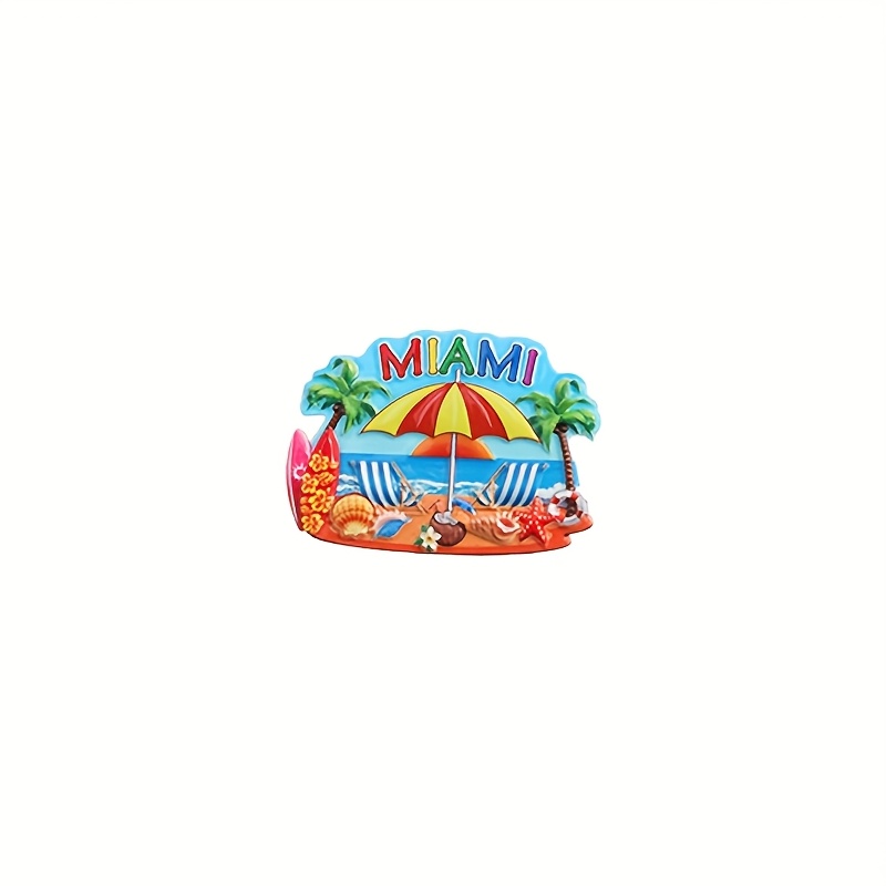 一件美国城市地标冰箱贴套装：华盛顿、旧金山、迈阿密特色景观，旅行记忆收藏 + 家居装饰