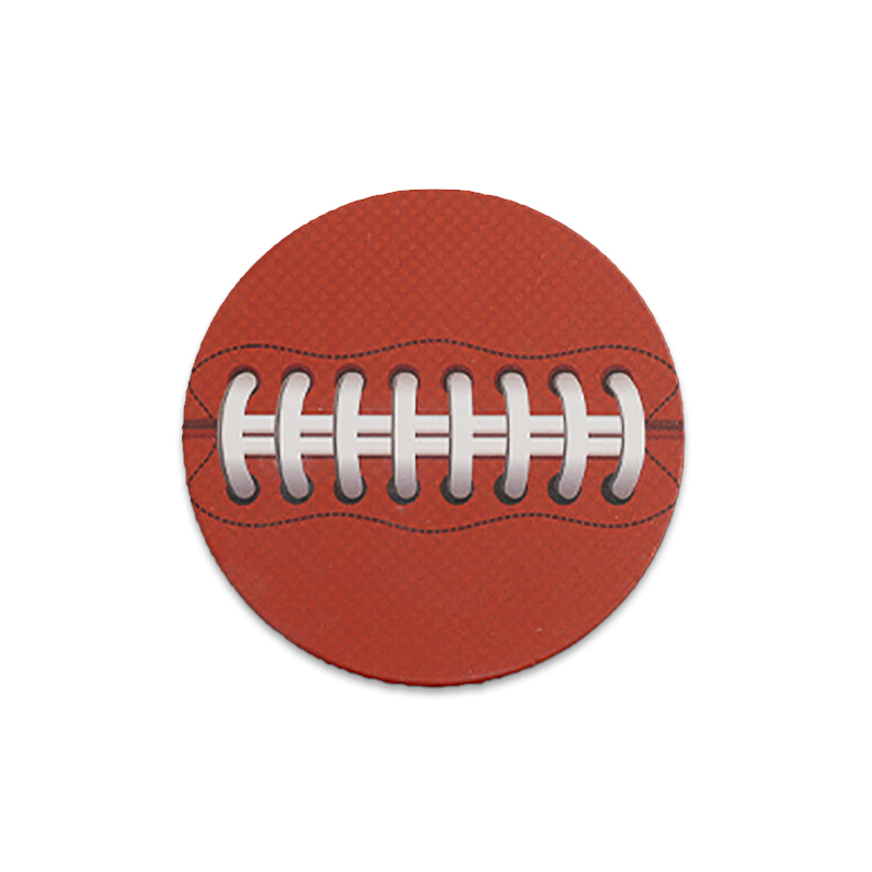 1件美式文化与运动主题杯垫 适用于家庭杯具防滑、运动迷礼品馈赠、美式风格空间点缀 多样图案 为桌面注入特色