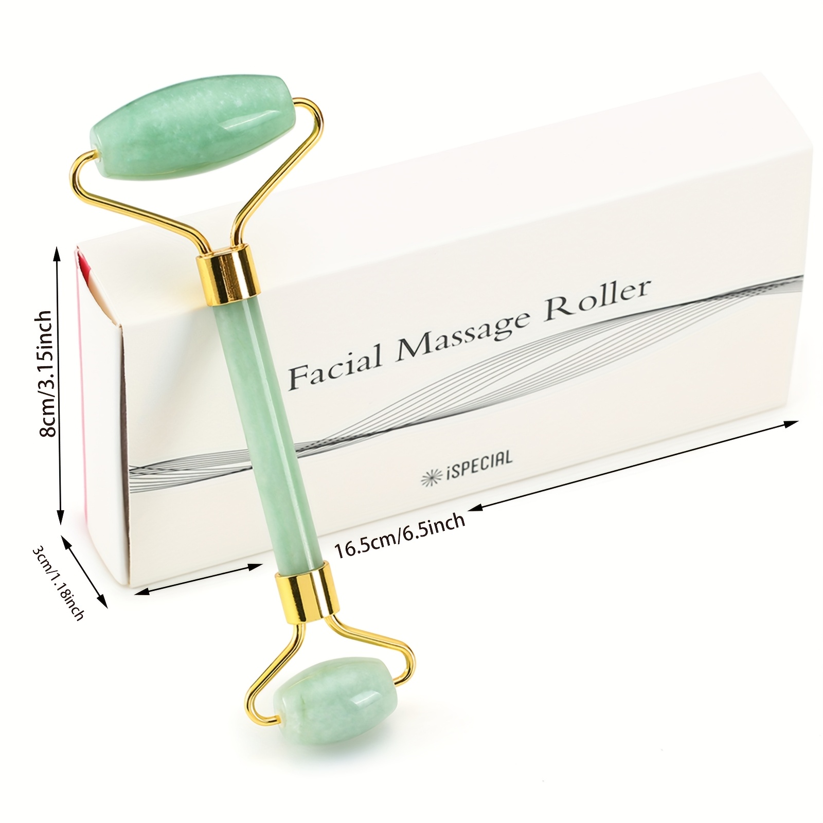 1 piece of facial massage roller is suitable for festival delicate gifts, personal daily facial soothing, skin care enthusiasts massage care natural jade material to bring relaxation and rejuvenation of skin beauty tools