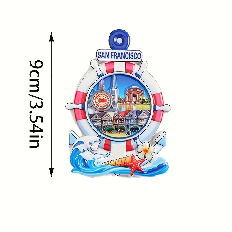 时尚3D树脂冰箱贴，独特设计，家庭厨房装饰和有趣的礼物选择，优雅、精致的小纪念品，适合各种场合