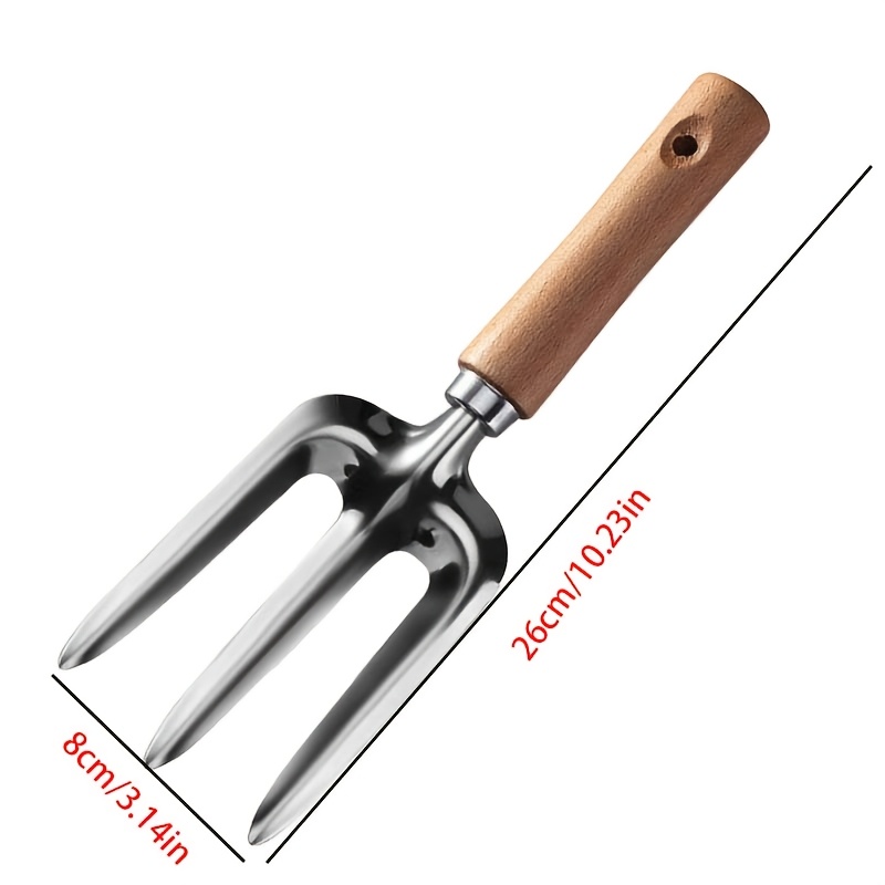 1 piece of stainless steel wooden handle gardening shovel is suitable for home gardening management, succulent plant planting, outdoor gardening work, solid and durable ergonomic wooden handle is a necessary tool to save time and labor for gardening planting