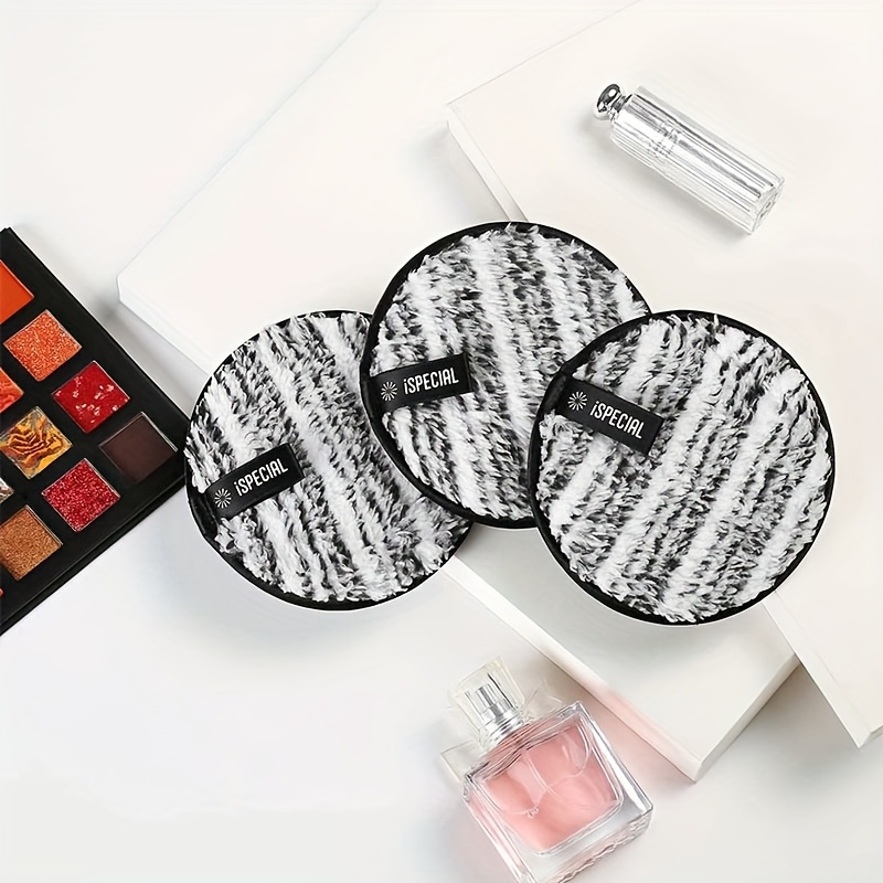 3 pieces a set of reusable makeup remover cotton pad suitable for daily makeup remover and deep cleansing skin-friendly material efficient makeup remover environmental protection makeup party essential