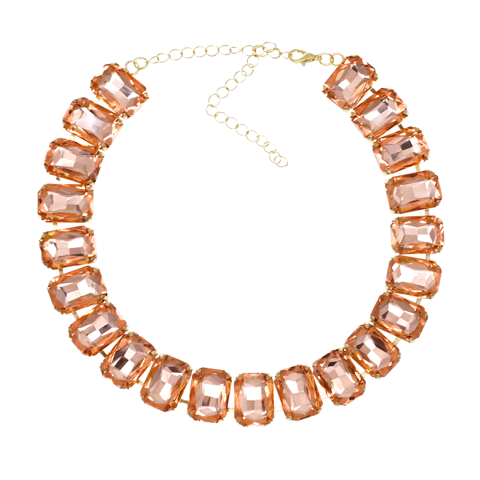 1件多色可选宝石方块项链 适用于极简轻奢风 日常通勤 & 晚宴百搭高级颈饰  轻奢小众设计感颈链 复古风穿搭点睛配饰