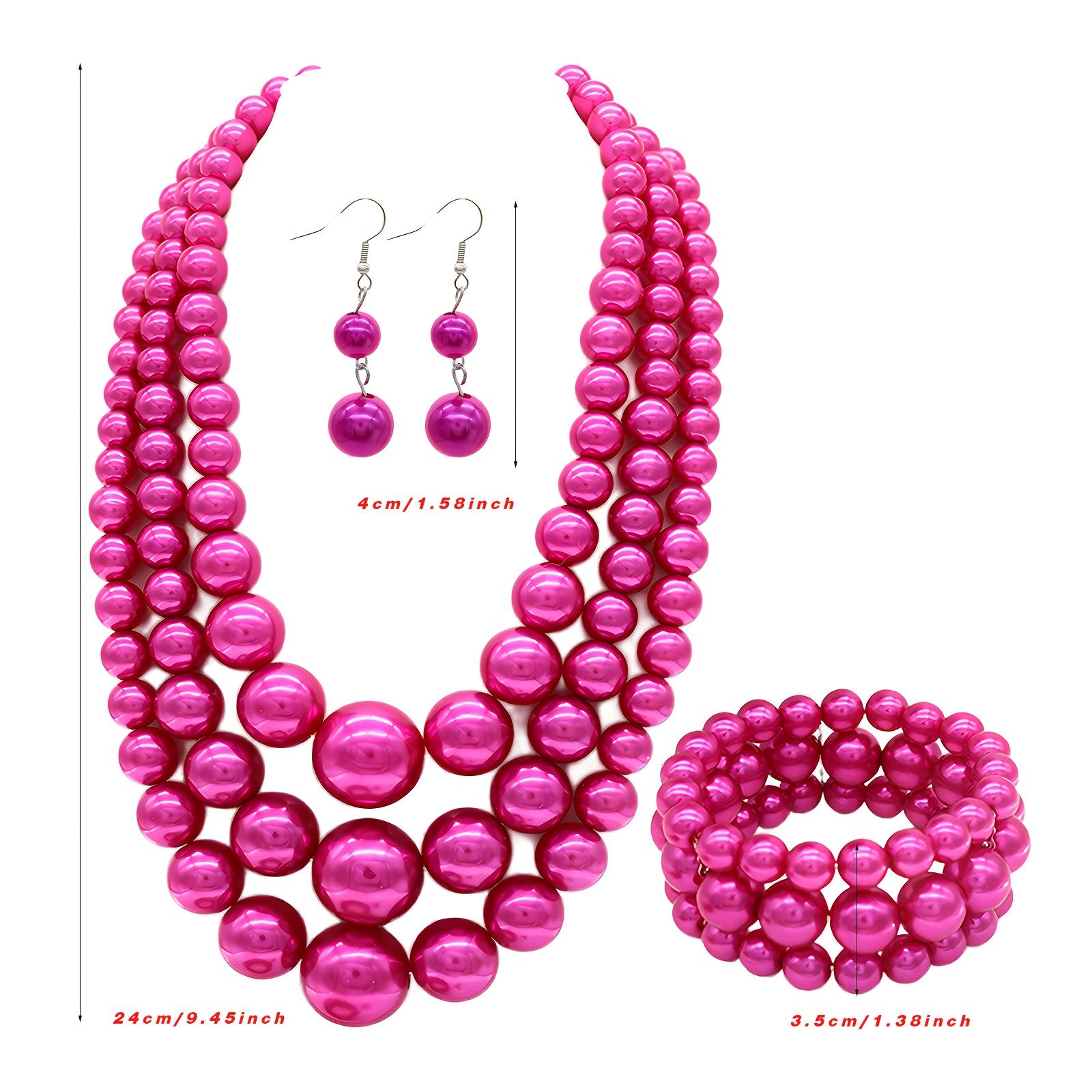 3件一套复古珍珠首饰套装 轻奢多层设计 适用于晚宴婚礼 复古风穿搭 气场全开 高级感小众配饰