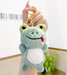 1pc keychain pendant smile little frog naughty slant-eyed chicken bag plush pendant small portable small pendant