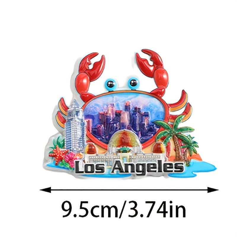 1pc 精美冰箱贴家居装饰，美国地标建筑系列，3D树脂绘制冰箱装饰，办公室，橱柜，适合家 庭和朋友礼物