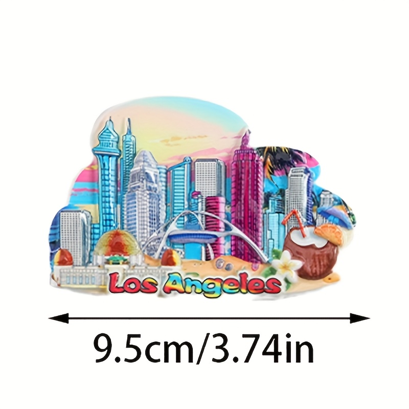 1pc 精美冰箱贴家居装饰，美国地标建筑系列，3D树脂绘制冰箱装饰，办公室，橱柜，适合家 庭和朋友礼物