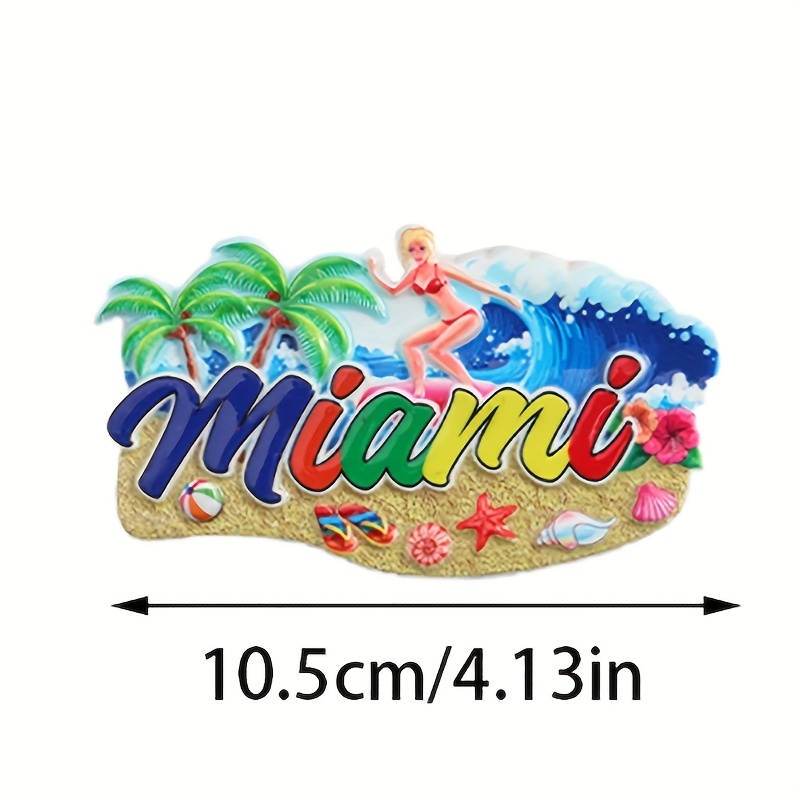 1pc exquisite refrigerator stickers home decoration, American landmark building series, 3D resin drawing refrigerator decoration, office, cabinet, suitable for family and friends gifts