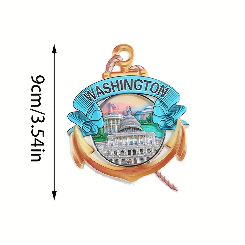 美国城市地标性冰箱贴，家庭和办公室装饰的理想选择，送给家人和朋友的完美礼物和旅行纪 念品