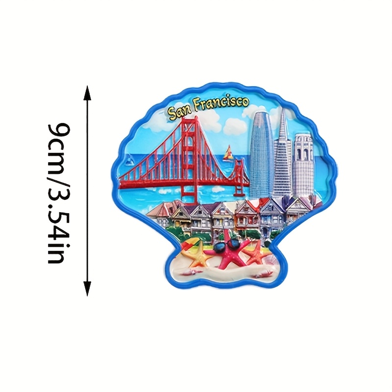 美国城市地标性冰箱贴，家庭和办公室装饰的理想选择，送给家人和朋友的完美礼物和旅行纪 念品