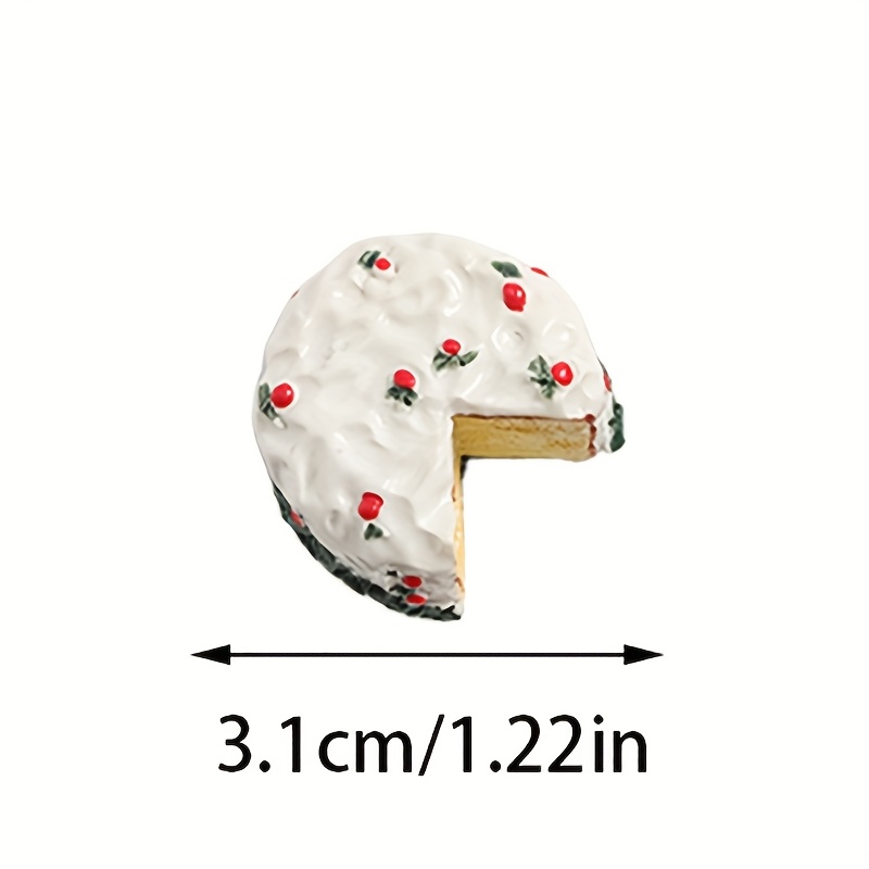 Delicious food theme refrigerator stickers, various mini food models, including cakes, egg tarts and croissants, suitable for DIY crafts and home decoration