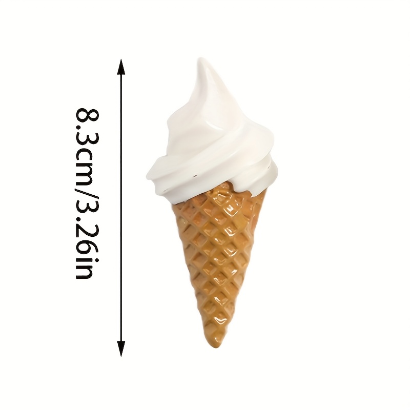 迷你冰淇淋树脂冰箱磁铁，厨房和办公室卡哇伊卡通装饰，白板装饰，卡哇伊风格，树脂结构