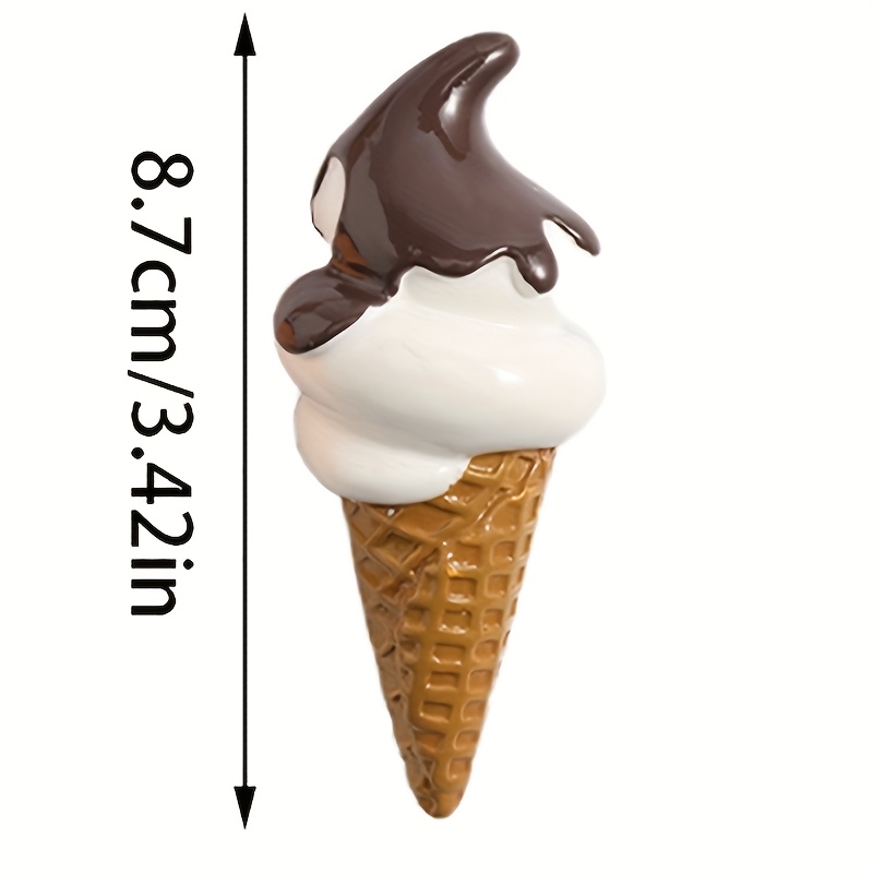 迷你冰淇淋树脂冰箱磁铁，厨房和办公室卡哇伊卡通装饰，白板装饰，卡哇伊风格，树脂结构