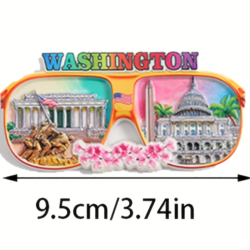 1件城市建筑冰箱贴创意家居装饰贴纸纪念品礼物，适用于冰箱和白板