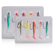 Simulation silicone Soft Bait: soft material Realistic Fish body design, specializing in big fish, fish lure tool