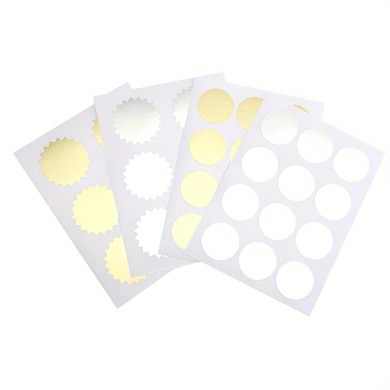10 张/袋 自粘式齿轮边框设计密封标签，一次性纸贴，适用于 DIY 项目、手工艺品、邀请函、容器、食品包装标签、节日装饰、礼品封口。