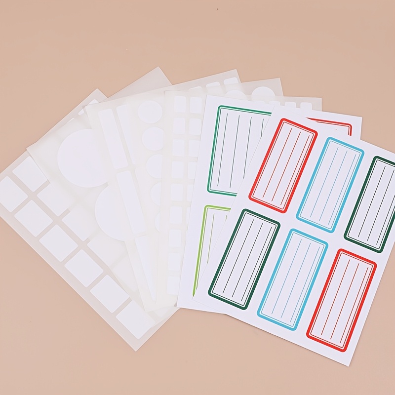 40/60/240/300/350/810PCs durable self-adhesive labels-high viscosity, handwriting classification and sealed stickers, suitable for schools, offices and families, easy-to-peel design and waterproof stickers