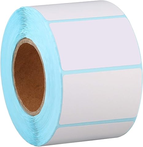 一卷1000张自粘式热敏纸，运输包装白色标签、条形码、邮寄标签、运输标签卷