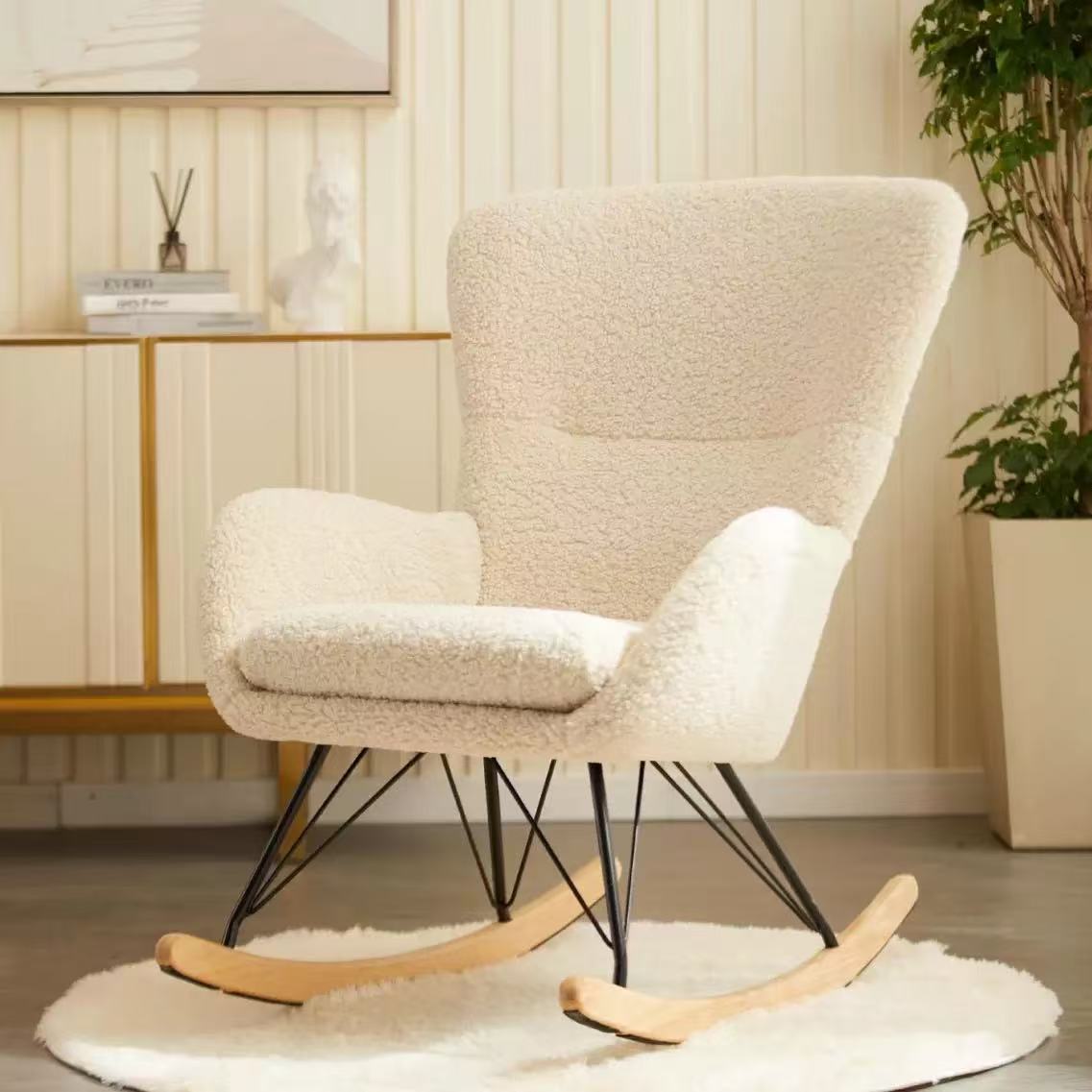 1PCS舒适软垫摇椅