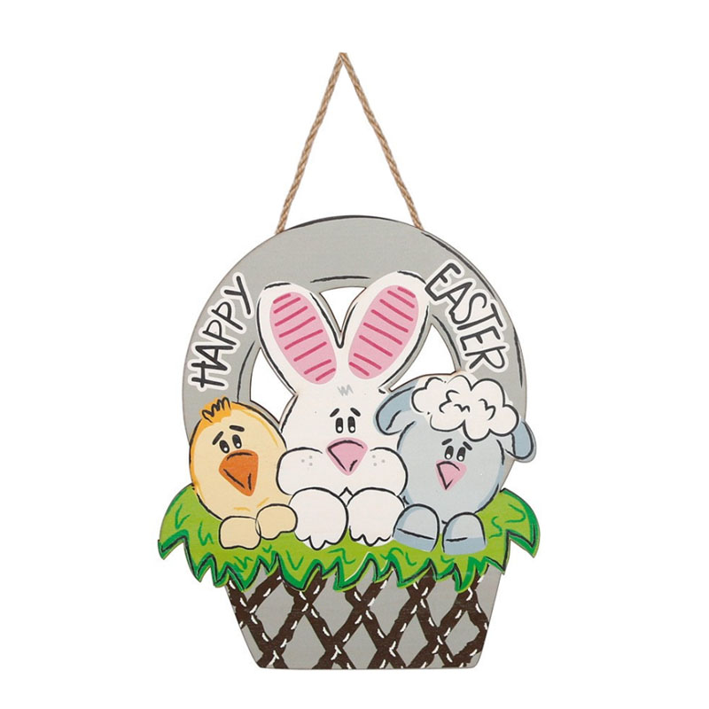 An Easter must-have cute pet door hanging: cartoon basket animal shape, cute value full, send happy blessings, atmosphere and cute dual online!