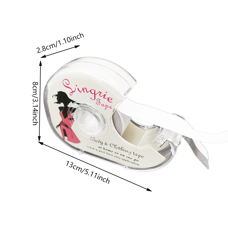 A double-sided adhesive tape, waterproof body adhesive tape. Can be firmly adhered to clothes, skin and fabrics. Transparent material is an essential choice for wardrobe and underwear.