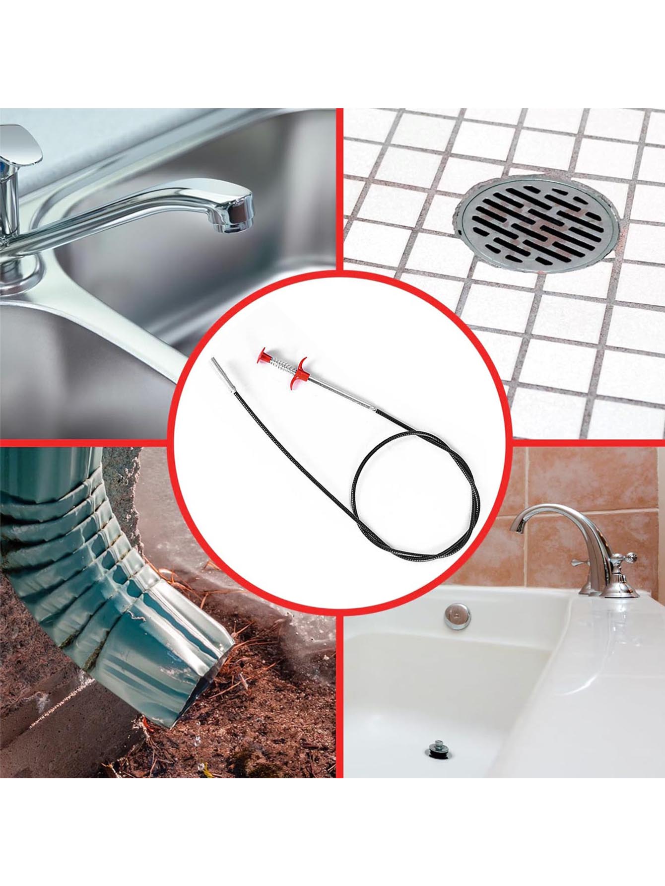 1 件柔性抓取爪工具 - 四角形管道清洁工具