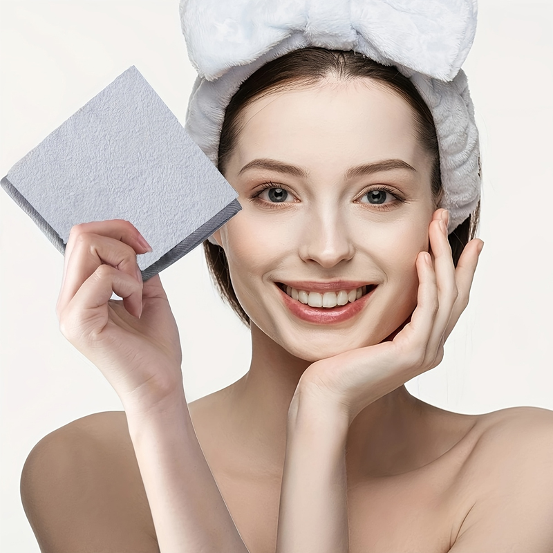 2件适合脸部、眼部和唇部的卸妆棉 - 可重复使用的卸妆棉