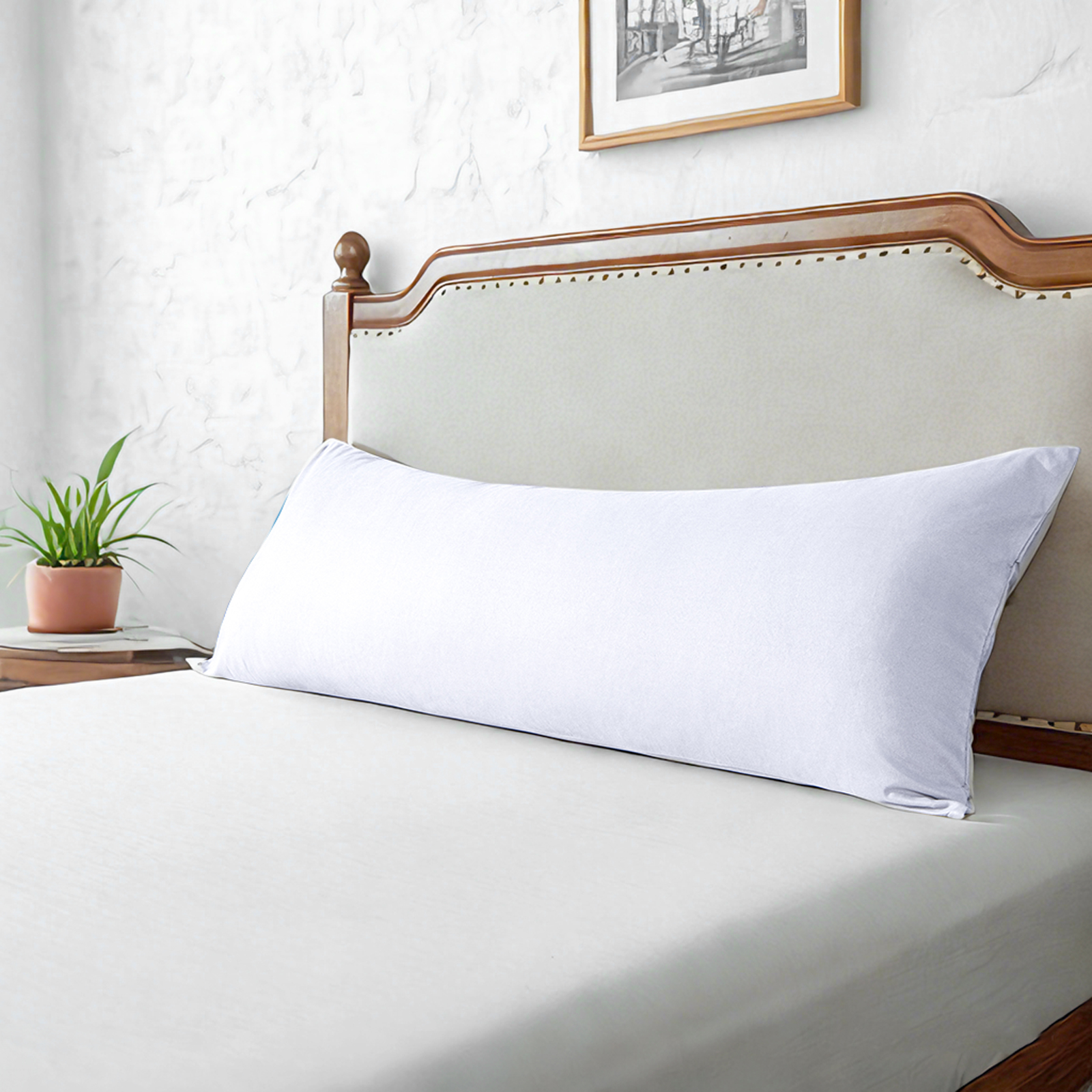 1 Microfiber Body Pillowcase, Soft, Wrinkle-Free, Fade and Stain-Resistant Pillow Case with Envelope Closure, 20x54 Inches