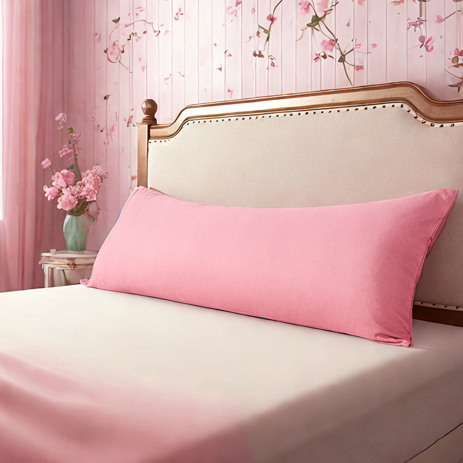 1 Microfiber Body Pillowcase, Soft, Wrinkle-Free, Fade and Stain-Resistant Pillow Case with Envelope Closure, 20x54 Inches