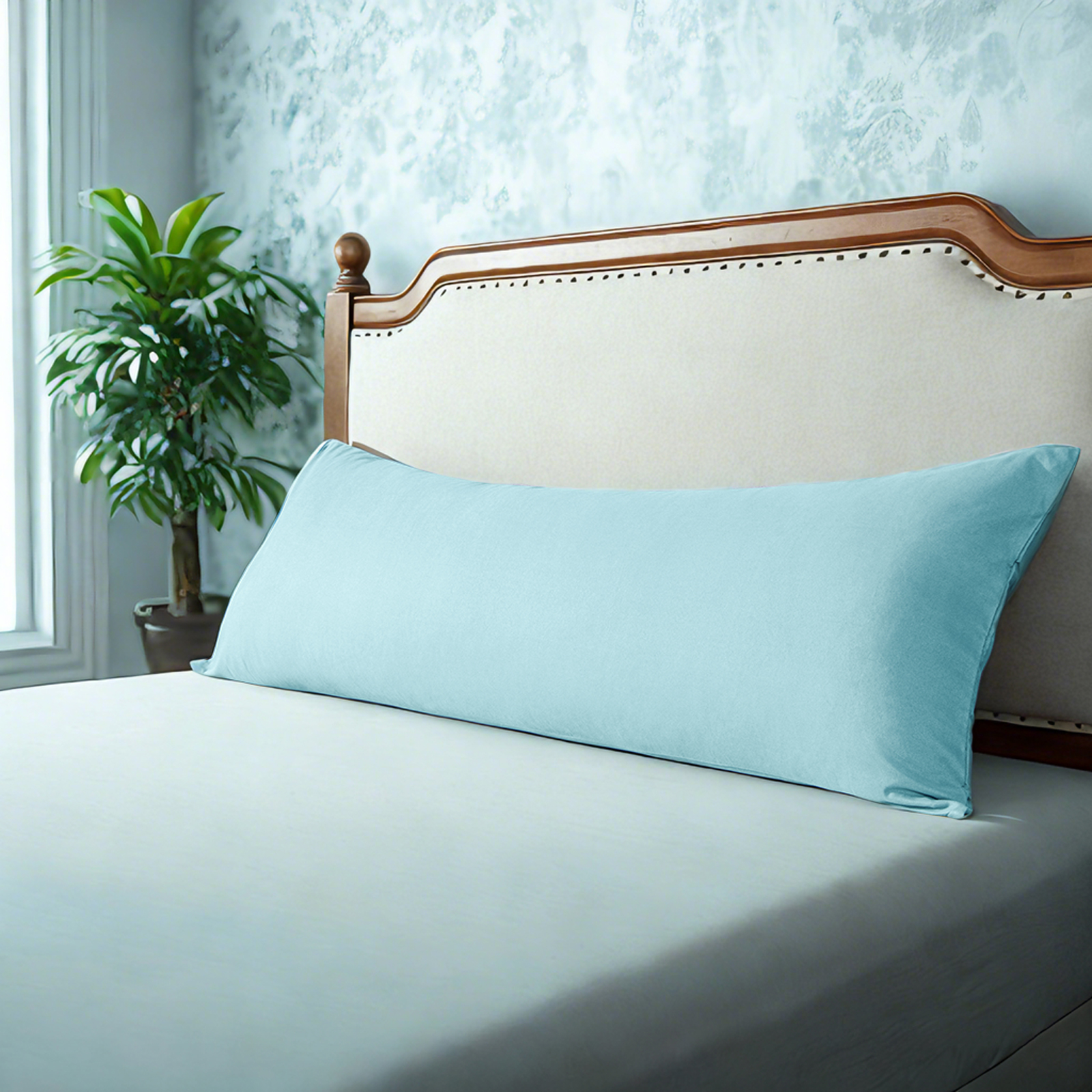 1个超细纤维身体枕套，柔软抗皱，防褪色防污渍，信封式封口，20x54英寸