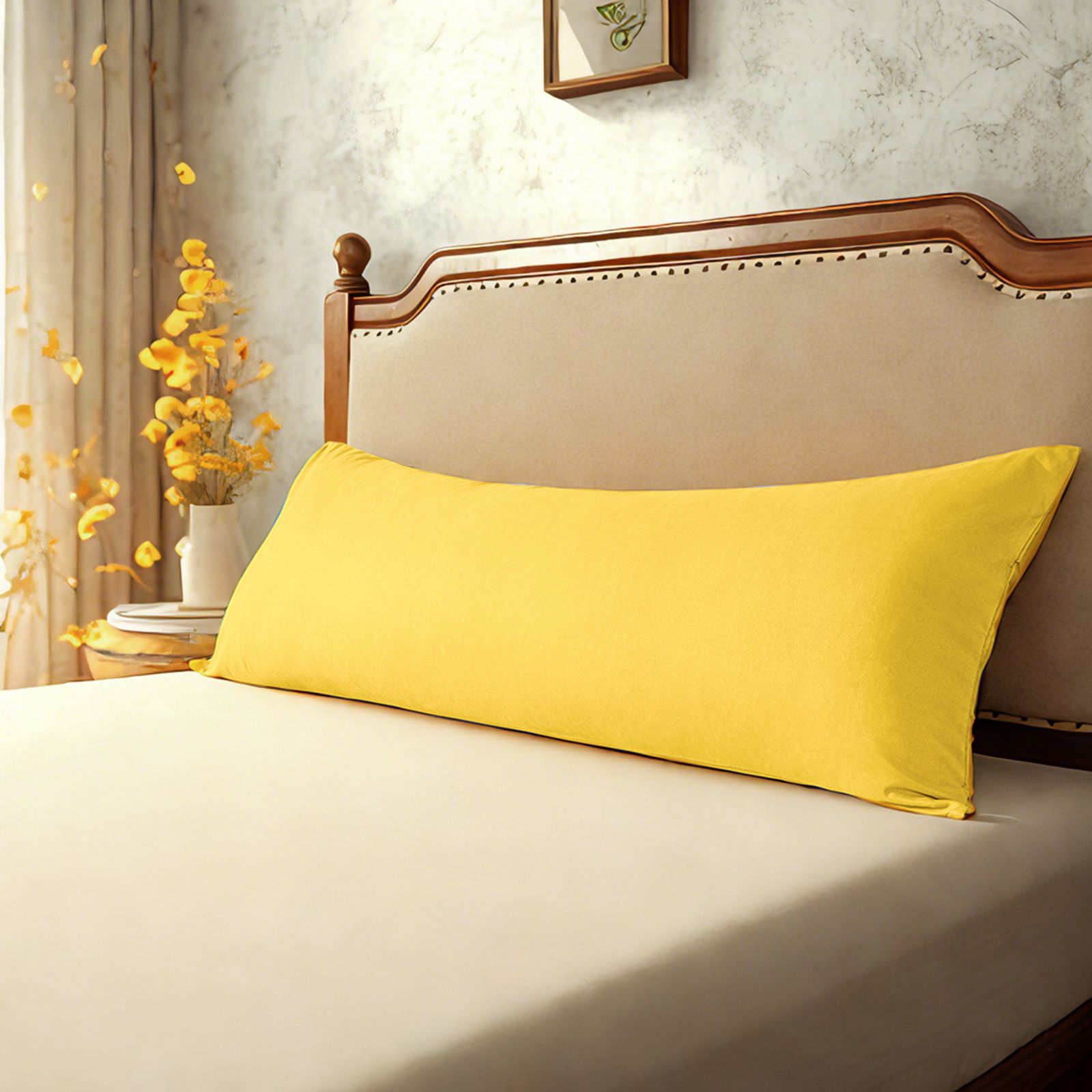 1 Microfiber Body Pillowcase, Soft, Wrinkle-Free, Fade and Stain-Resistant Pillow Case with Envelope Closure, 20x54 Inches