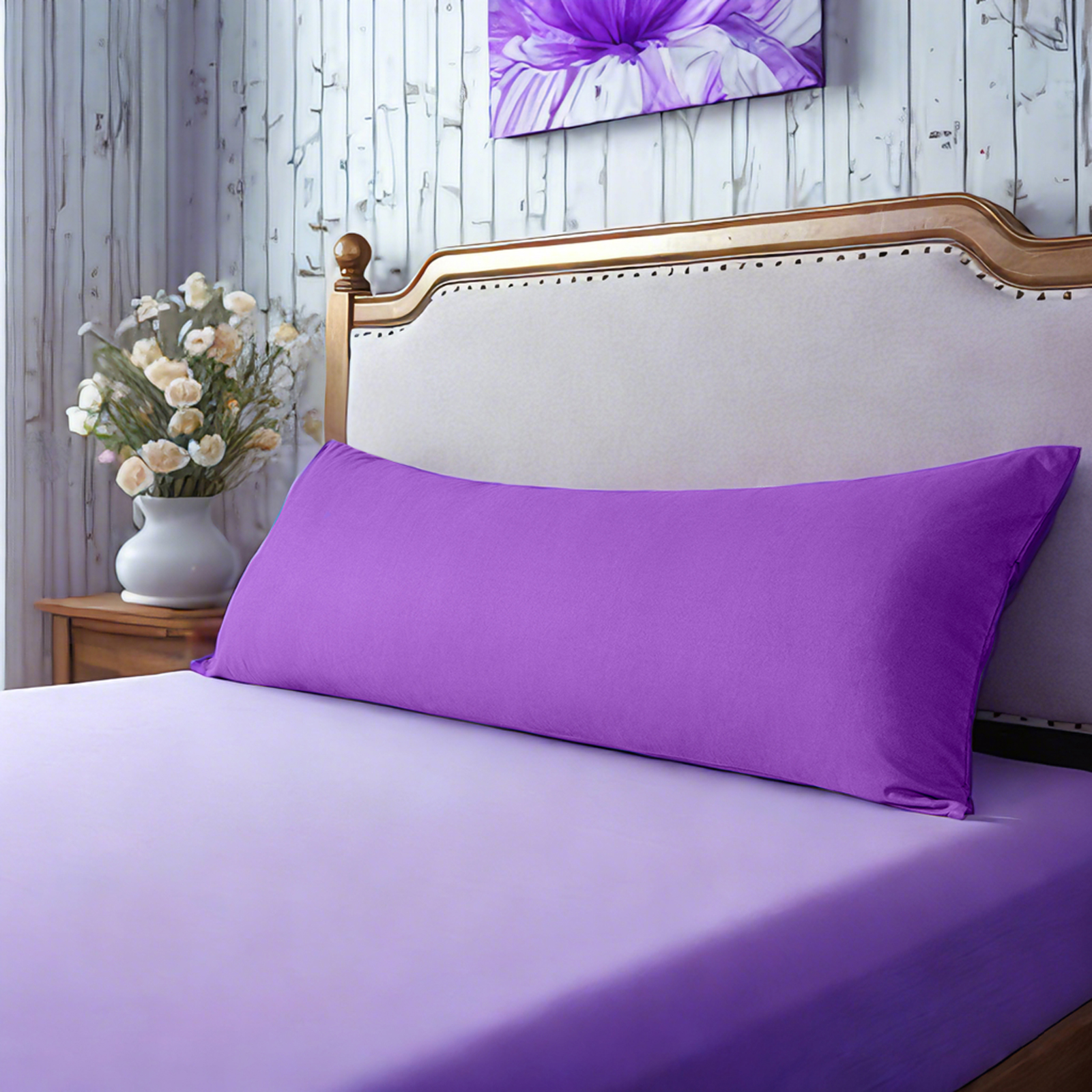 1个超细纤维身体枕套，柔软抗皱，防褪色防污渍，信封式封口，20x54英寸